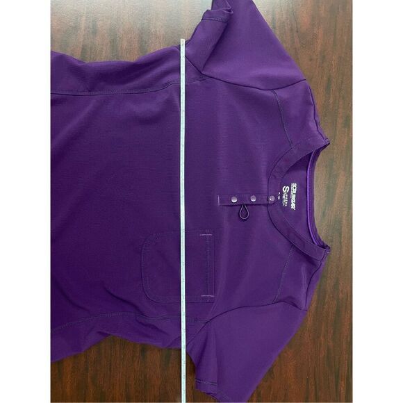ScrubStar Supreme Stretch Eggplant Scrub Top Size X-Small - Picture 6 of 7